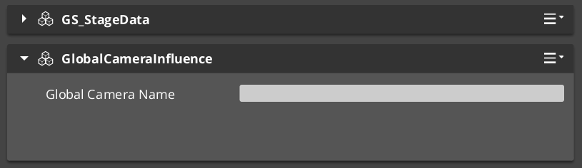 GlobalCameraInfluenceComponent in the O3DE Inspector