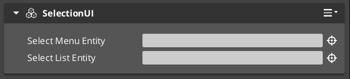 DialogueUISelectionComponent canvas in the O3DE UI Editor