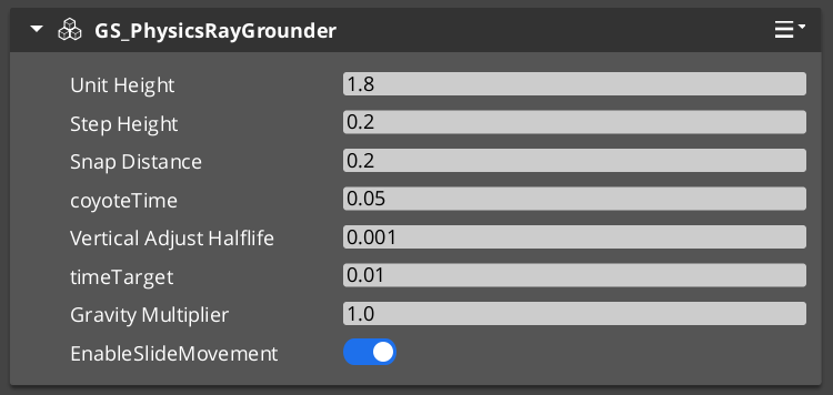 Grounder component in the O3DE Inspector