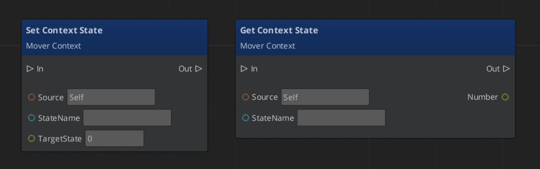 Script Canvas nodes for setting context state