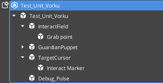 Unit entity setup in the O3DE Editor